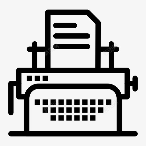 打字机传真机印刷机图标svg_新图网 https://ixintu.com 传真机 印刷机 打字机 数码营销与技术