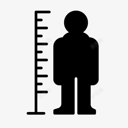 身高体型身高比例图标svg_新图网 https://ixintu.com 体型 健康图标 医学 身高 身高比例