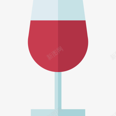 酒杯葡萄酒6平的图标图标