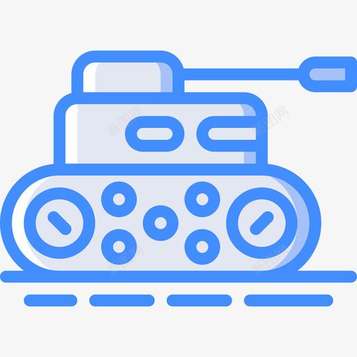 坦克战争蓝色图标svg_新图网 https://ixintu.com 坦克 战争 蓝色