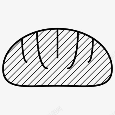 面包烘焙法式面包图标图标
