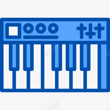 钢琴音乐61蓝色图标图标
