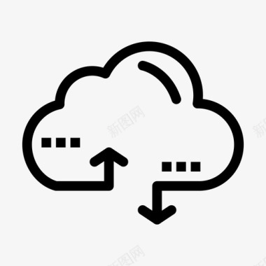 云连接数据计算图标图标