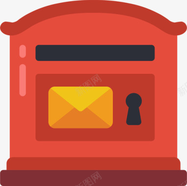邮政信箱邮政服务3扁平图标图标