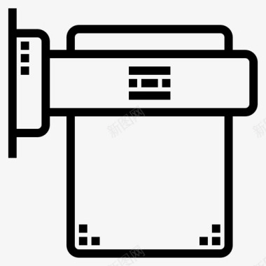 现代灯电器支架图标图标