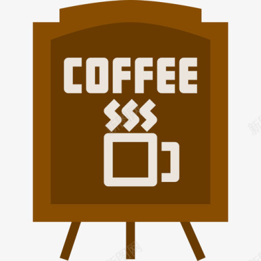 咖啡咖啡店平面图标图标