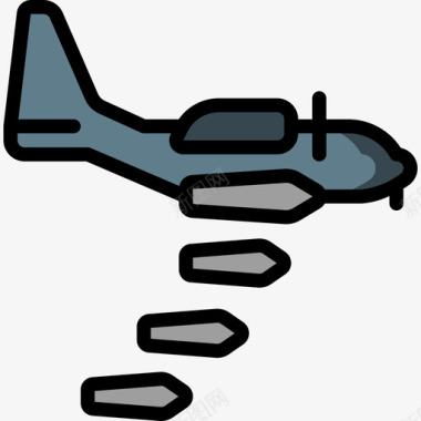 飞机战争2线性颜色图标图标
