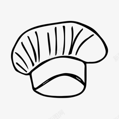 厨师帽帽子头饰图标图标
