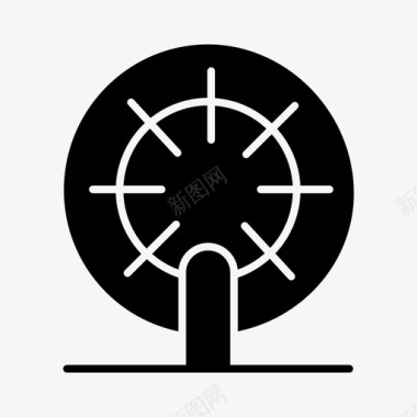 轮子船商业元素和符号隐喻图标图标