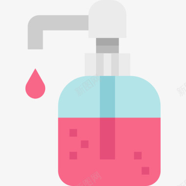 液体肥皂清洁29扁平图标图标