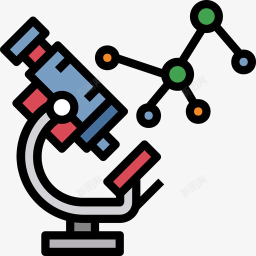 显微镜38学校线性颜色图标svg_新图网 https://ixintu.com 38学校 显微镜 线性颜色