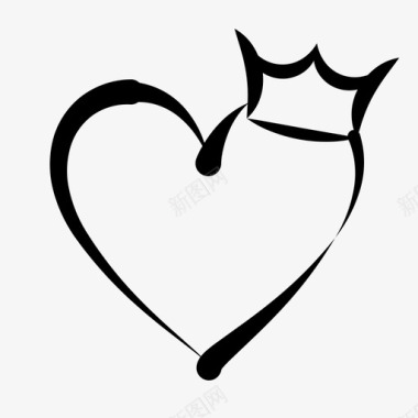 女王之心王冠国王图标图标