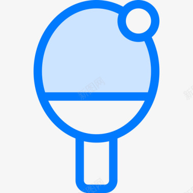 乒乓球运动46蓝色图标图标