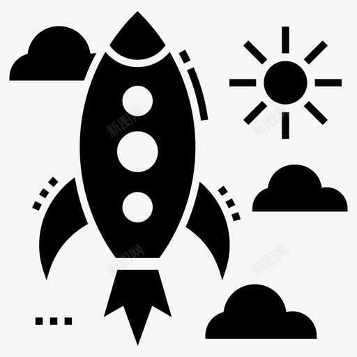 太空火箭助推器洲际图标svg_新图网 https://ixintu.com 助推器 卫星 太空和银河系图标包 太空火箭 宇宙飞船 洲际