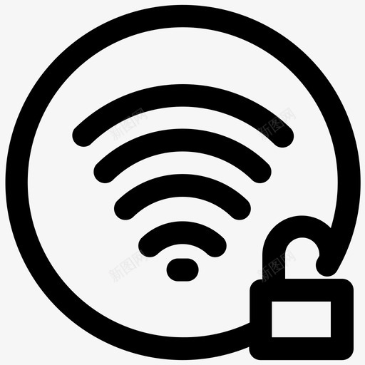 开放保护连接解锁图标svg_新图网 https://ixintu.com wifi wifi连接 开放保护 解锁 计算机和网络设备 连接