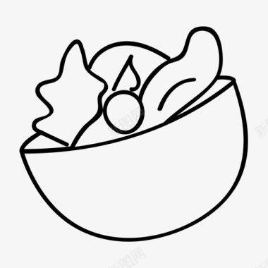 沙拉碗食物图标图标