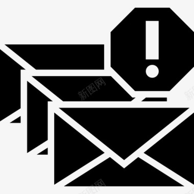 电子邮件垃圾邮件堆栈收件箱邮件图标图标