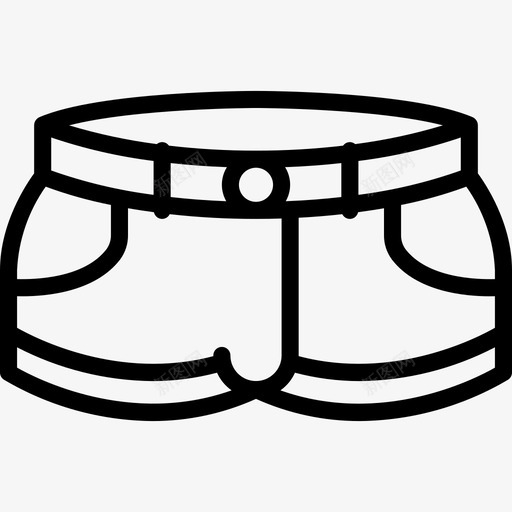 短裤夏装5直线型图标svg_新图网 https://ixintu.com 夏装5 直线型 短裤