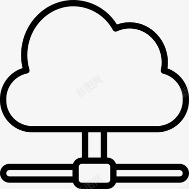 云网络和数据库13线性图标图标