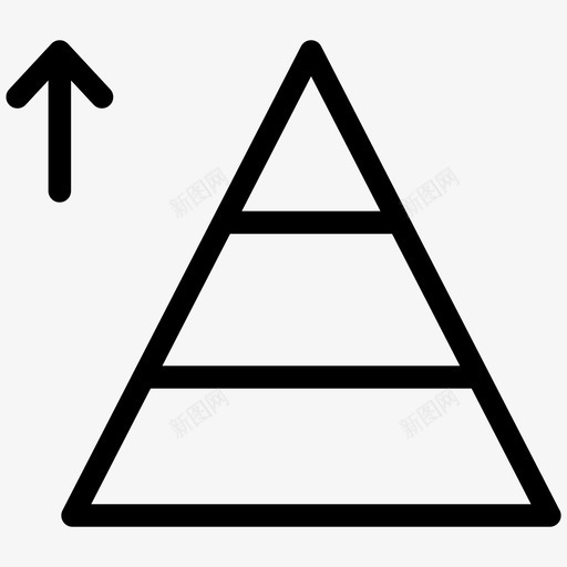 金字塔图增加上升图标svg_新图网 https://ixintu.com 上升 增加 数据分析 金字塔图