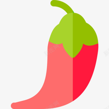 辣椒水果和蔬菜16平淡图标图标