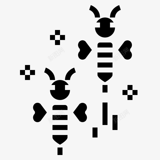 蜜蜂动物虫子图标svg_新图网 https://ixintu.com 动物 复活节固体 昆虫学 虫子 蜜蜂