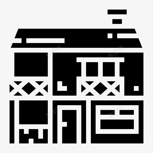房子建筑物城市图标svg_新图网 https://ixintu.com 城市 家 建筑坚固 建筑物 房子