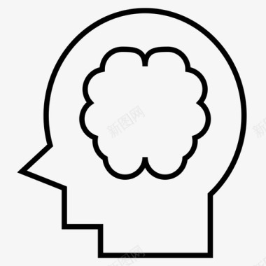 头脑大脑人脑图标图标