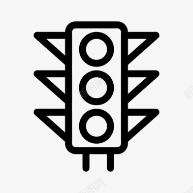 红绿灯道路标志图标图标