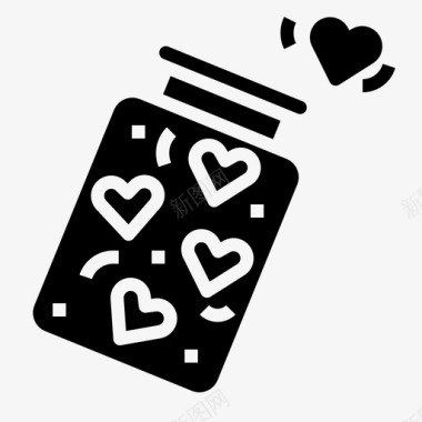 心之罐爱情情人节图标图标