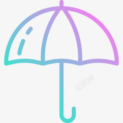 AE物流详情icon2雨伞九月物流2梯度图标高清图片