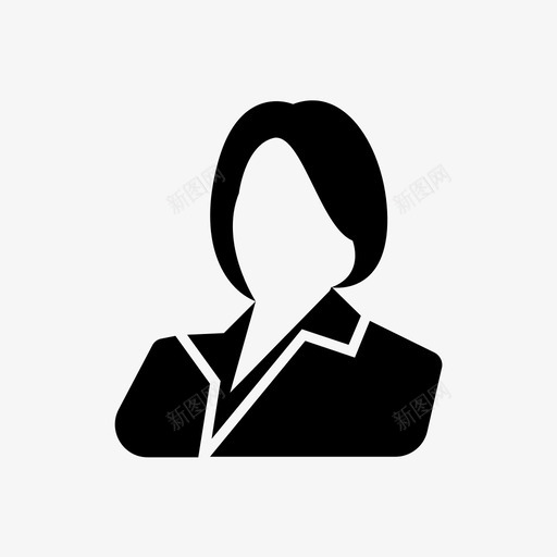 女商人公司雇员图标svg_新图网 https://ixintu.com 公司 商业化身 女商人 雇员