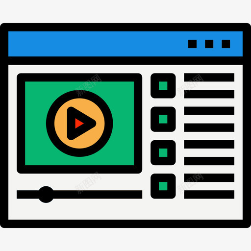 视频elearning17线性颜色图标svg_新图网 https://ixintu.com elearning17 线性颜色 视频
