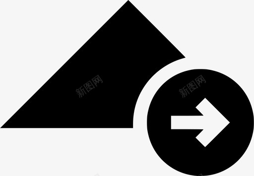 三角形右金字塔形状图标svg_新图网 https://ixintu.com 三角形 三角形右 三角形箭头 形状 用户界面 金字塔