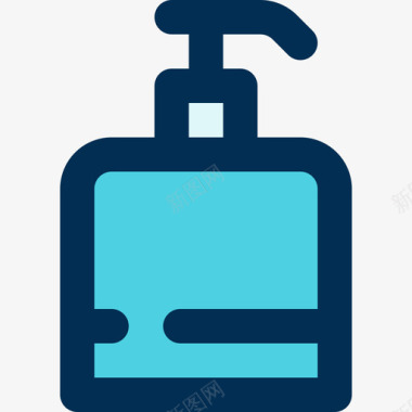 肥皂浴室21线性颜色图标图标