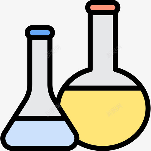 烧瓶教育157线性颜色图标svg_新图网 https://ixintu.com 教育157 烧瓶 线性颜色