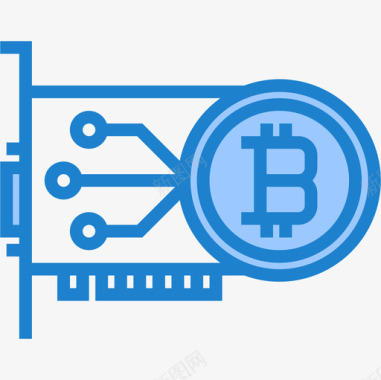 Vga比特币77蓝色图标图标