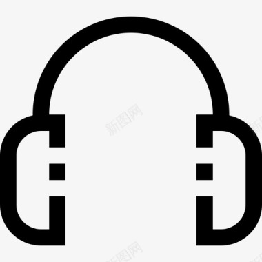 耳机音乐47线性图标图标