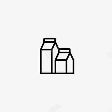 牛奶盒自助餐厅饮料图标图标