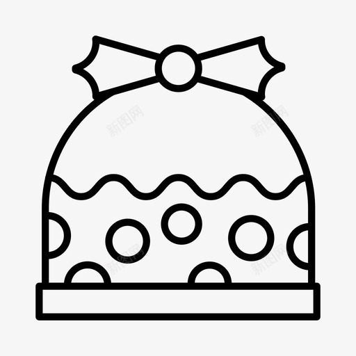 圣诞布丁面包店甜点图标svg_新图网 https://ixintu.com 圣诞布丁 甜点 糕点 糖果 面包店 食物
