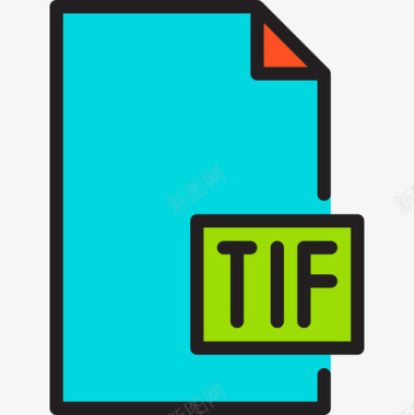 Tif文件和文件夹11线性颜色图标图标