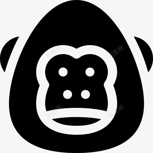 大猩猩野生动物23填充图标svg_新图网 https://ixintu.com 填充 大猩猩 野生动物23