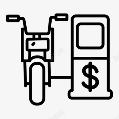 加油自行车汽油图标图标