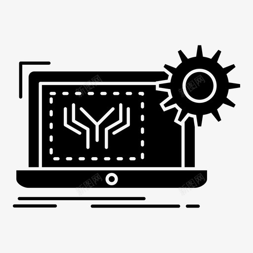 蓝图电路电子图标svg_新图网 https://ixintu.com 工程 数据科学和制造实验室 电子 电路 硬件 蓝图