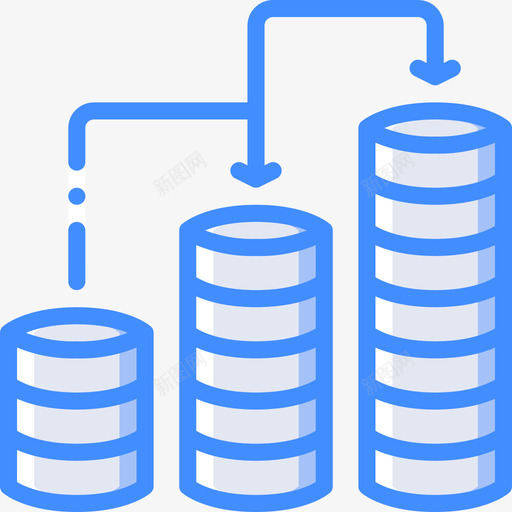 利润经济增长蓝色图标svg_新图网 https://ixintu.com 利润 经济增长 蓝色