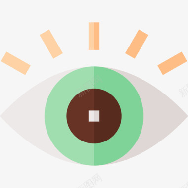 眼睛造型艺术3平面图标图标
