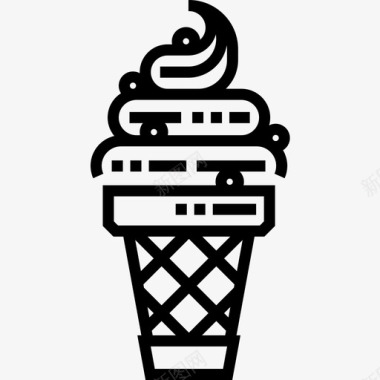 冰淇淋游乐园27直线型图标图标