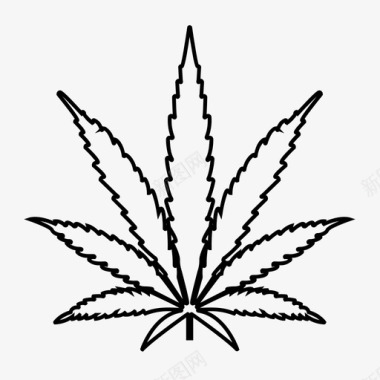 大麻毒品大麻合法化图标图标