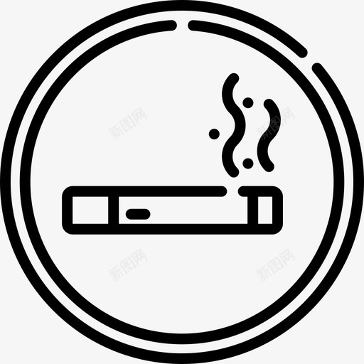 吸烟区服务区3直线图标svg_新图网 https://ixintu.com 吸烟区 服务区3 直线
