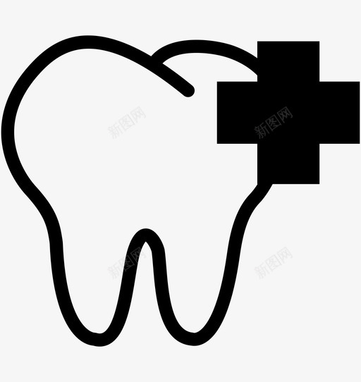 牙齿龋齿牙医图标svg_新图网 https://ixintu.com 口腔卫生 牙医 牙齿 饮食 龋齿